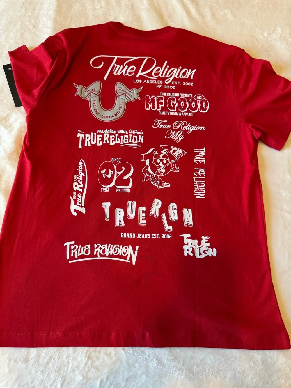True Religion Red Short-Sleeve Graphic Logo Tee
